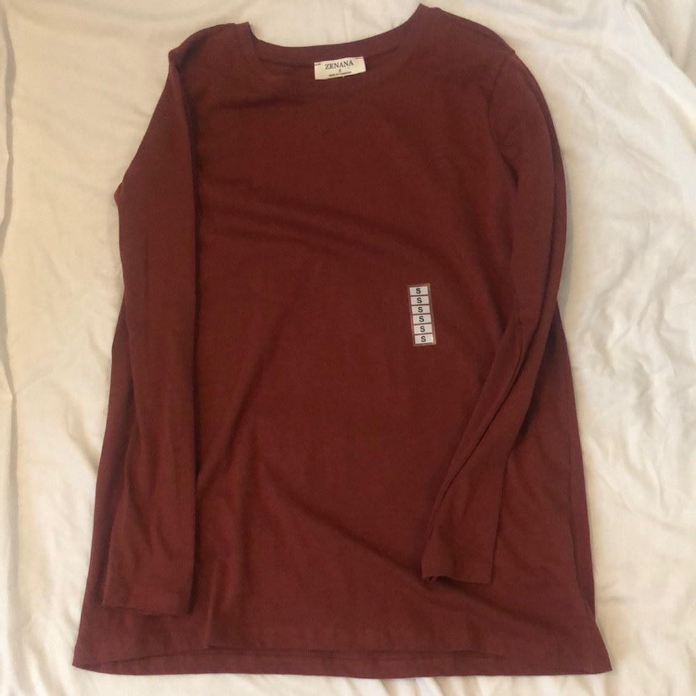 NWT Zenana Rust Colored Shirt